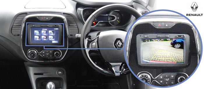 Captur reversing camera screen